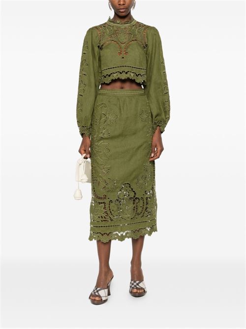 Richelieu Majestic Garden shirt FARM RIO | 344608GREENL0013